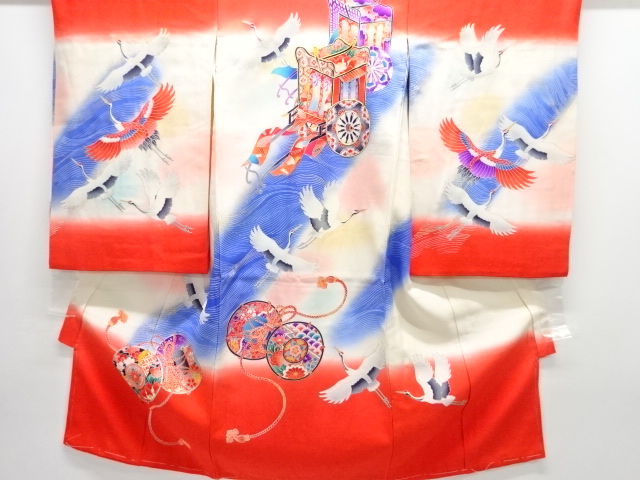 Japanese Kimono / Chirimen Kinsha Silk